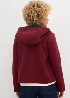 bonprix bonprix Trenca de imitación de lana mora oscuro