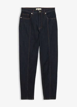 bonprix bonprix Vaquero mom, high waist, elásticos Azul oscuro denim