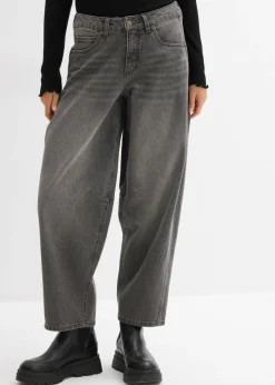 bonprix bonprix Vaqueros abullonados con talle medio Denim gris usado Discount