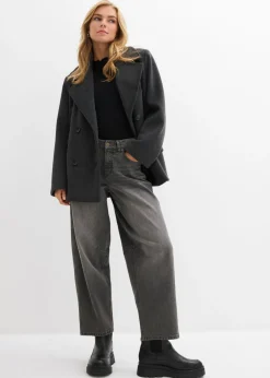 bonprix bonprix Vaqueros abullonados con talle medio Denim gris usado Discount