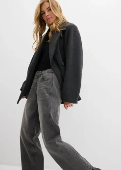 bonprix bonprix Vaqueros abullonados con talle medio Denim gris usado Discount