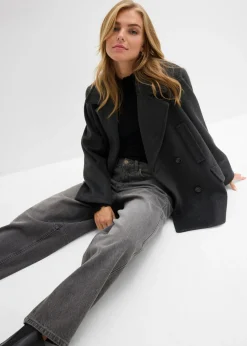 bonprix bonprix Vaqueros abullonados con talle medio Denim gris usado Discount