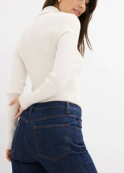 bonprix bonprix Vaqueros acampanados de talle medio Azul oscuro denim Hot