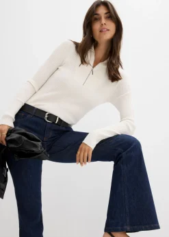 bonprix bonprix Vaqueros acampanados de talle medio Azul oscuro denim Hot