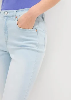 bonprix bonprix Vaqueros acampanados, high waist, cropped azul hielo denim usado Online