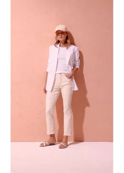 bonprix bonprix Vaqueros acampanados, high waist, cropped Beige natural Online