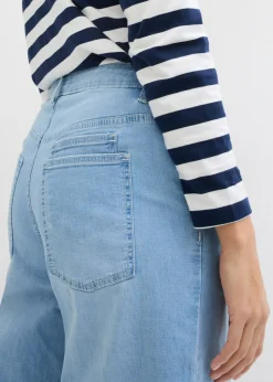 bonprix bonprix Vaqueros balloon, mid waist, super soft, cropped azul hielo denim usado Online
