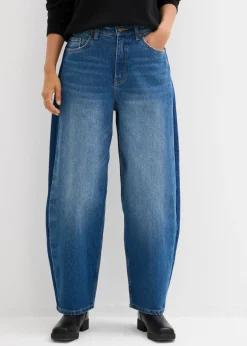 bonprix bonprix Vaqueros barrel, high waist, cropped Azul piedra usado Best