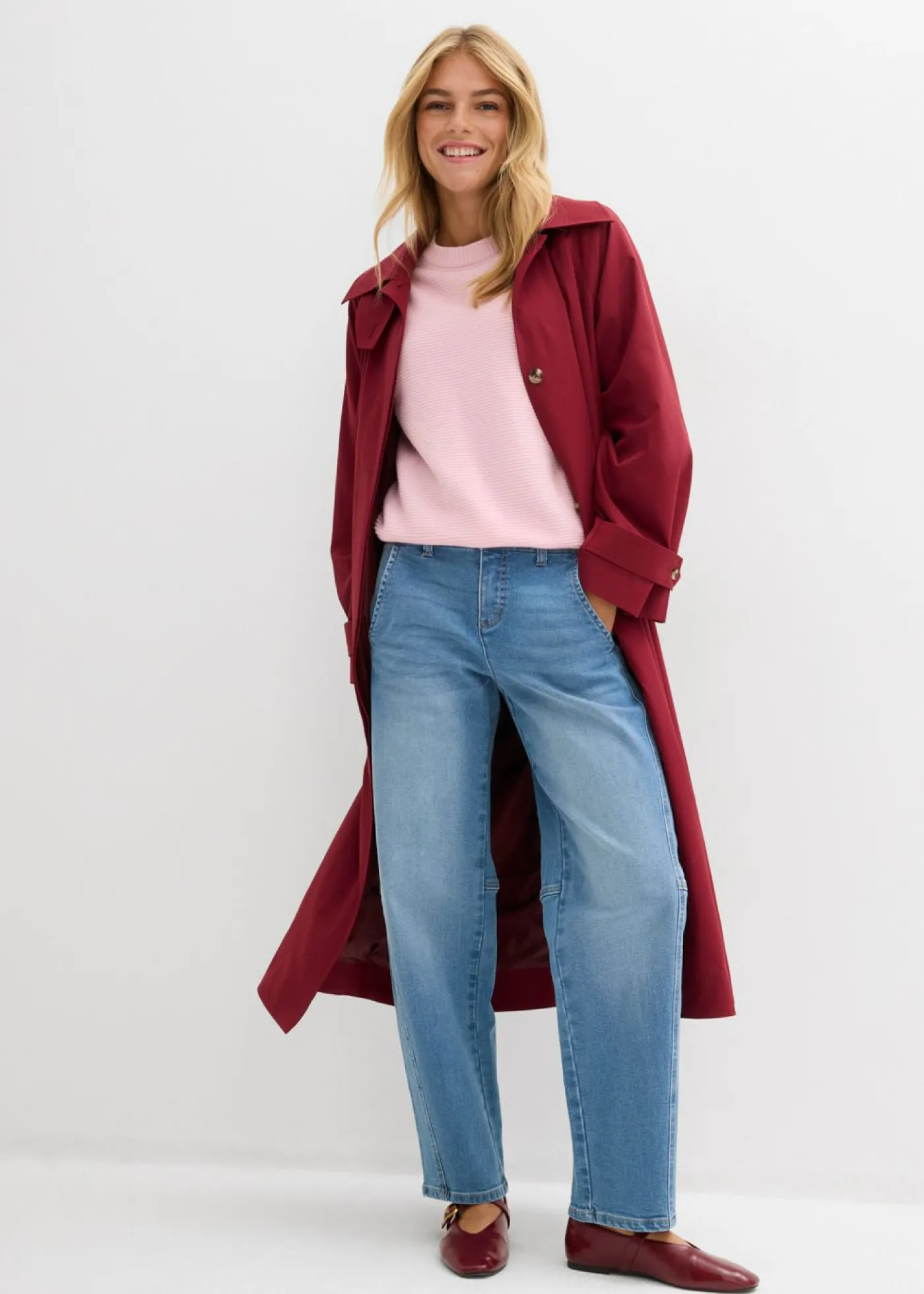 bonprix bonprix Vaqueros barrel, mid waist azul medio denim usado Online