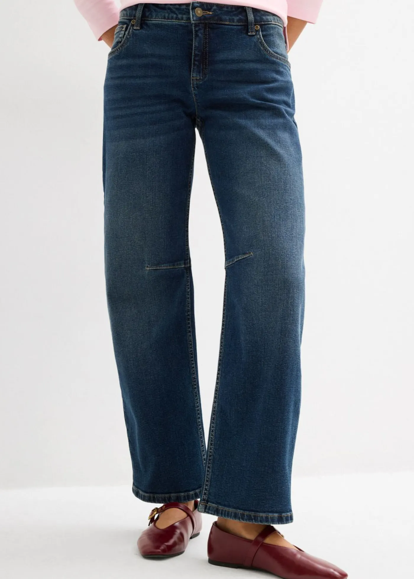 bonprix bonprix Vaqueros barrel, mid waist azul oscuro denim usado New