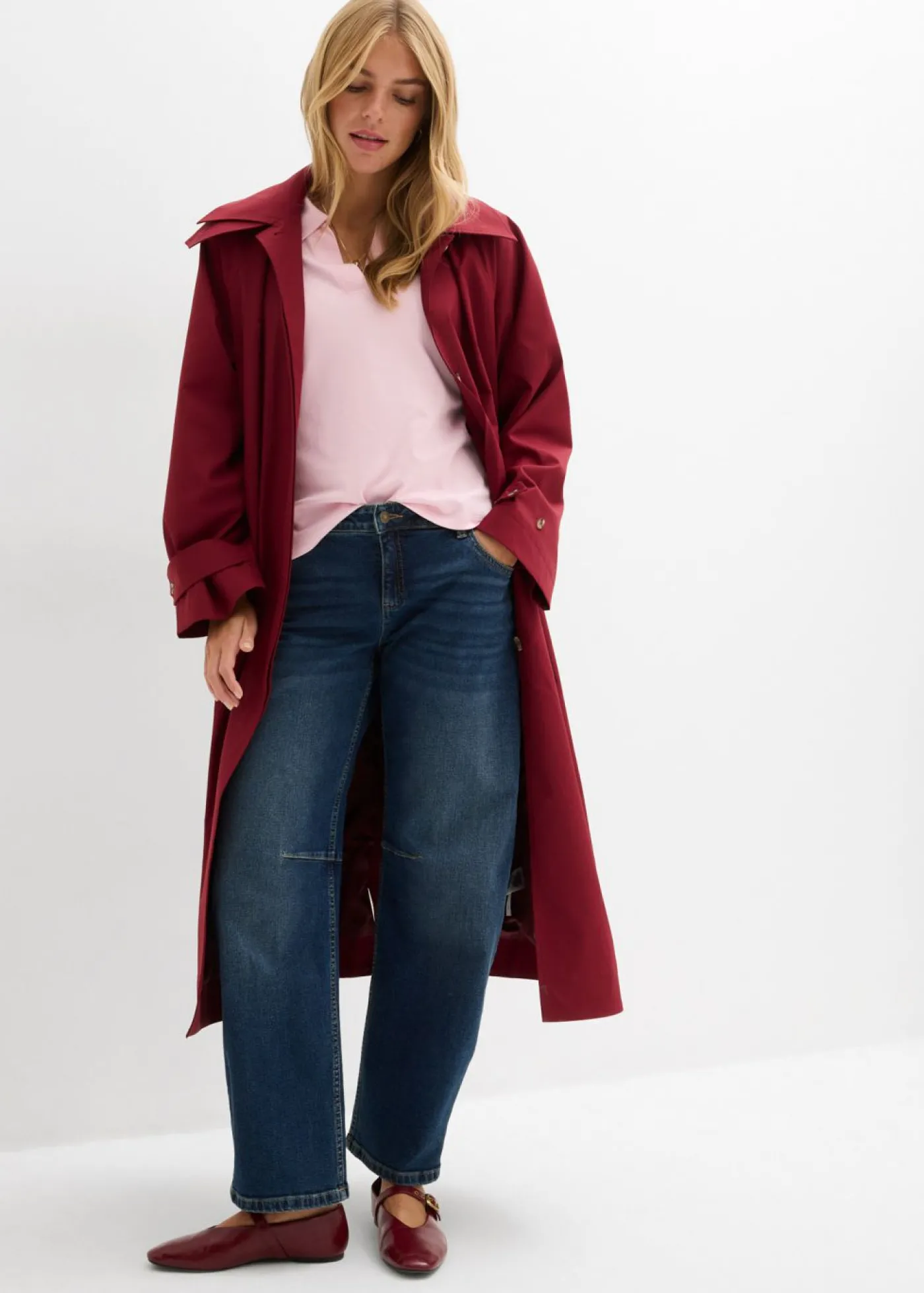 bonprix bonprix Vaqueros barrel, mid waist azul oscuro denim usado New