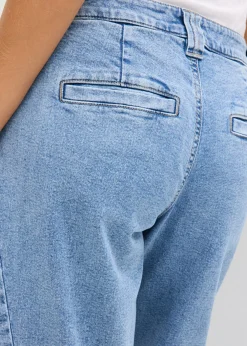 bonprix bonprix Vaqueros barrel, mid waist, cropped Azul piedra usado Clearance