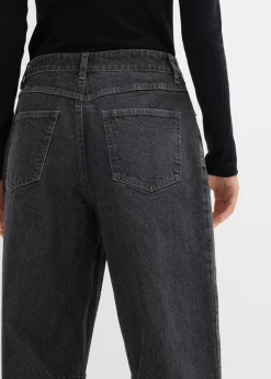 bonprix bonprix Vaqueros barrel, mid waist denim gris oscuro usado Clearance