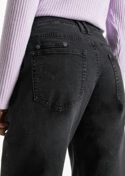 bonprix bonprix Vaqueros barrel, mid waist, elástico denim negro Best