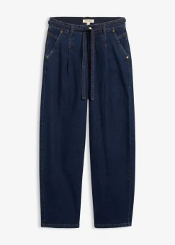 bonprix bonprix Vaqueros barrel, mid waist Azul oscuro denim Online