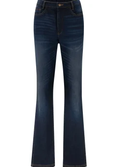 bonprix bonprix Vaqueros bootcut, high waist, cintura cómoda Azul oscuro denim Outlet