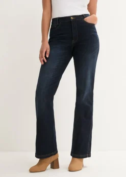 bonprix bonprix Vaqueros bootcut, high waist, cintura cómoda Azul oscuro denim Outlet
