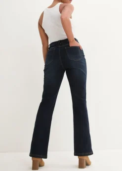 bonprix bonprix Vaqueros bootcut, high waist, cintura cómoda Azul oscuro denim Outlet