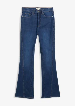 bonprix bonprix Vaqueros bootcut, high waist azul oscuro denim usado Discount
