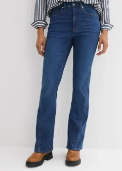 bonprix bonprix Vaqueros bootcut, high waist azul oscuro denim usado Discount