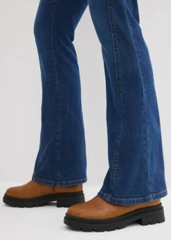bonprix bonprix Vaqueros bootcut, high waist azul oscuro denim usado Discount