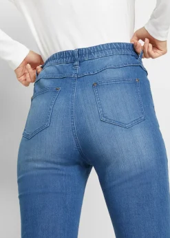 bonprix bonprix Vaqueros bootcut, high waist, cintura cómoda Denim desgastado Discount