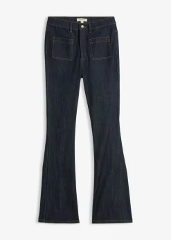 bonprix bonprix Vaqueros bootcut, high waist, cintura cómoda Azul oscuro denim Sale