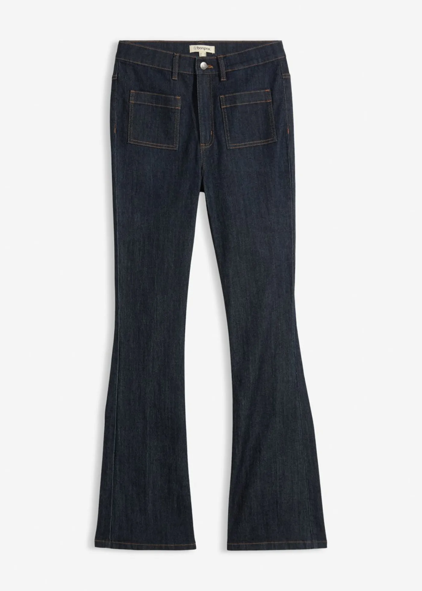 bonprix bonprix Vaqueros bootcut, high waist, cintura cómoda Azul oscuro denim Sale