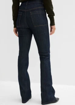 bonprix bonprix Vaqueros bootcut, high waist, cintura cómoda Azul oscuro denim Sale