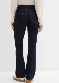 bonprix bonprix Vaqueros bootcut, high waist azul oscuro denim usado Discount