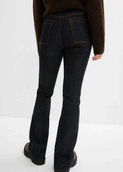 bonprix bonprix Vaqueros bootcut, high waist, cintura cómoda Negro denim