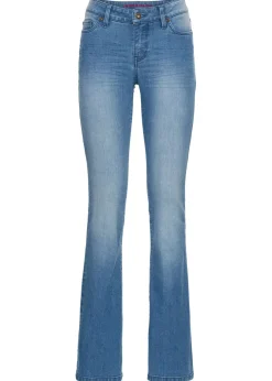 bonprix bonprix Vaqueros bootcut, mid waist, elásticos Denim claro Online