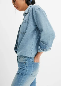 bonprix bonprix Vaqueros bootcut, mid waist, elásticos Denim claro Online