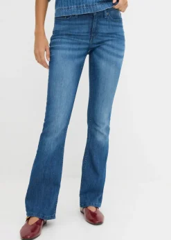 bonprix bonprix Vaqueros bootcut mid waist, elásticos Azul desgastado Sale