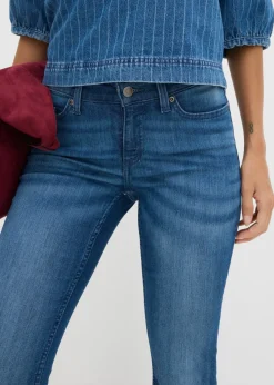 bonprix bonprix Vaqueros bootcut mid waist, elásticos Azul desgastado Sale