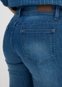 bonprix bonprix Vaqueros bootcut mid waist, elásticos Azul desgastado Sale