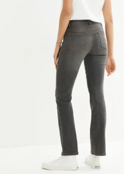 bonprix bonprix Vaqueros bootcut mid waist, elásticos Negro desgastado Sale