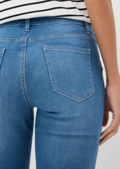 bonprix bonprix Vaqueros bootcut, mid waist, de algodón orgánico Azul piedra Online