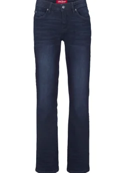 bonprix bonprix Vaqueros bootcut mid waist, elásticos azul oscuro denim usado New