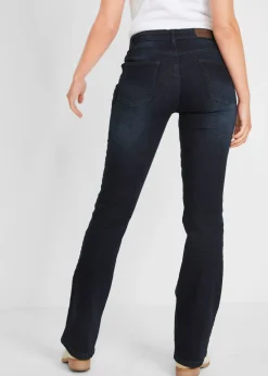 bonprix bonprix Vaqueros bootcut mid waist, elásticos azul oscuro denim usado New