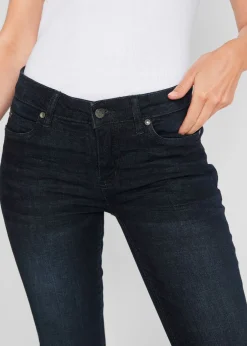 bonprix bonprix Vaqueros bootcut mid waist, elásticos azul oscuro denim usado New