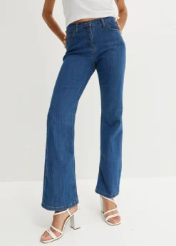 bonprix bonprix Vaqueros bootcut mid waist, elásticos Azul Hot