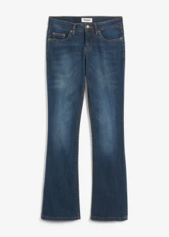 bonprix bonprix Vaqueros bootcut mid waist, elásticos Azul marino desgastado Sale