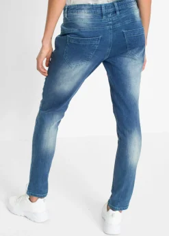 bonprix bonprix Vaqueros boyfriend, low waist, stretch Denim oscuro desgastado Online