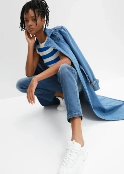bonprix bonprix Vaqueros boyfriend, low waist, stretch Denim oscuro desgastado Online