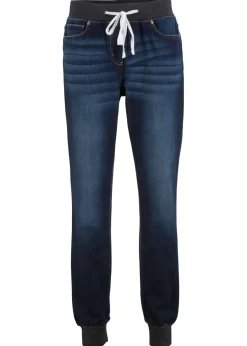 bonprix bonprix Vaqueros boyfriend, mid waist, cintura cómoda Vaquero oscuro Sale