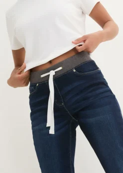 bonprix bonprix Vaqueros boyfriend, mid waist, cintura cómoda Vaquero oscuro Sale