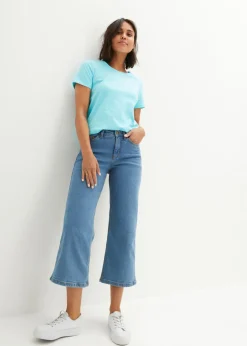 bonprix bonprix Vaqueros capri anchos Essential Azul piedra Sale
