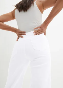 bonprix bonprix Vaqueros capri de corte ancho Sarga blanca