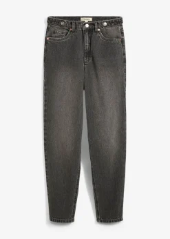 bonprix bonprix Vaqueros capri de talle alto con corte mom denim gris desgastado Hot